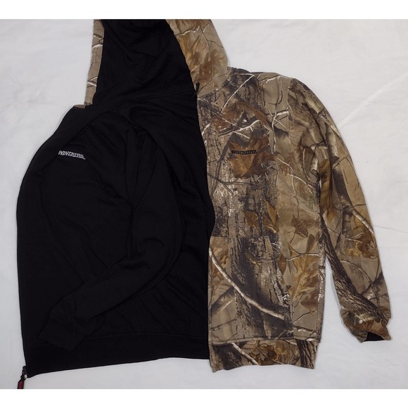 Winchester | Shirts | Winchester L Reversible Hoodie Full Zip Jacket Black  Camouflage Large Mens | Poshmark
